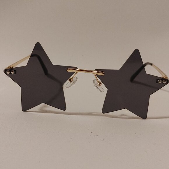 Black STAR Sunglasses Sunnies Star Glasses - Picture 2 of 6